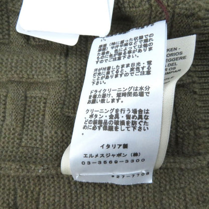 Hermes 2022 2h2705da Voyage H Logo With Logo Buttons Oversized Cardigan Brown