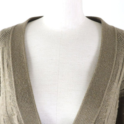 Hermes 2022 2h2705da Voyage H Logo With Logo Buttons Oversized Cardigan Brown