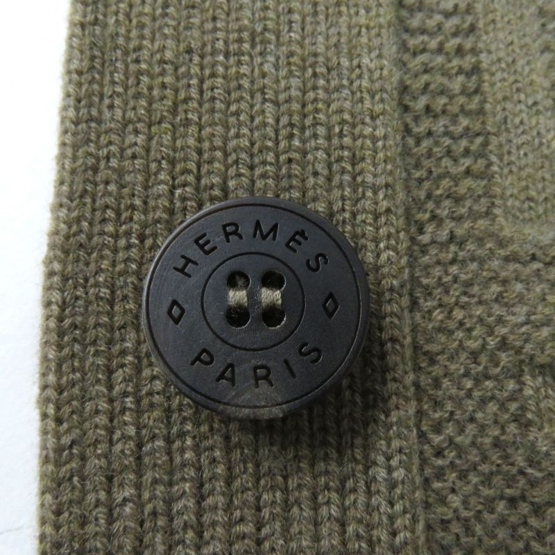 Hermes 2022 2h2705da Voyage H Logo With Logo Buttons Oversized Cardigan Brown