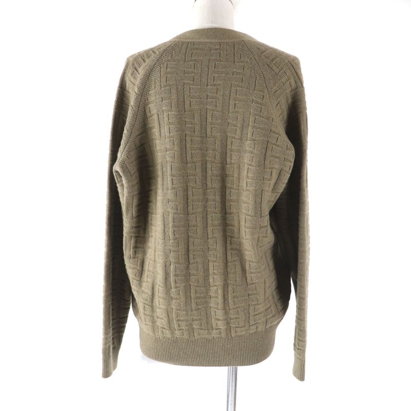 Hermes 2022 2h2705da Voyage H Logo With Logo Buttons Oversized Cardigan Brown