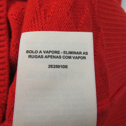 Hermes 22 2e2501de 100% Virgin Wool H Pattern V Neck Knee Length Short Sleeves