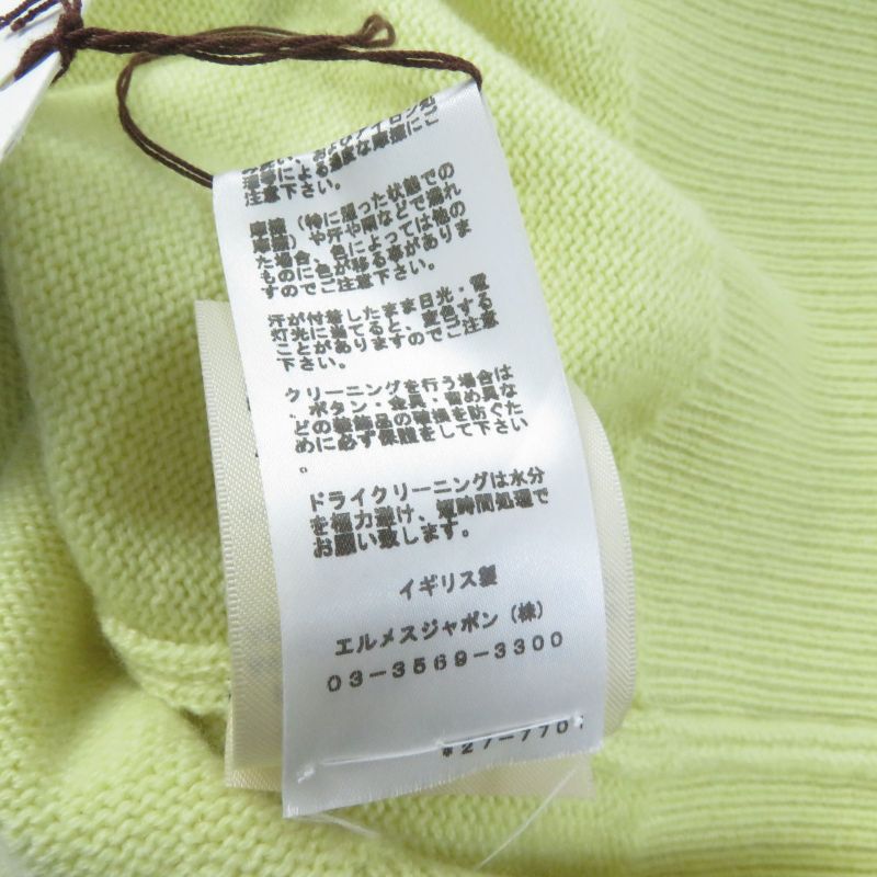 Hermes 2022aw 2h2603d1 100% Cashmere Crew Neck With Serie Buttons Long Sleeves