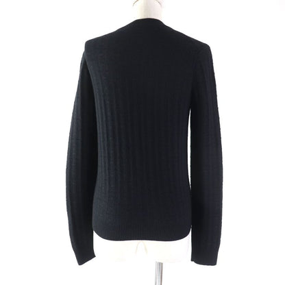Hermes 2023 3e2621db H Pattern Crewneck Long Sleeve Sweater/knit Black 38 Made