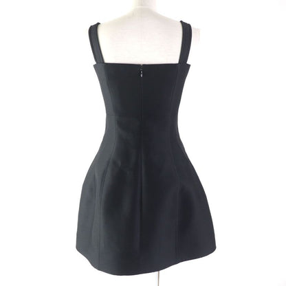 Christian DIOR 2022 251r35a1212 Silk-blend Lace-up Cami Dress/dress Black 40