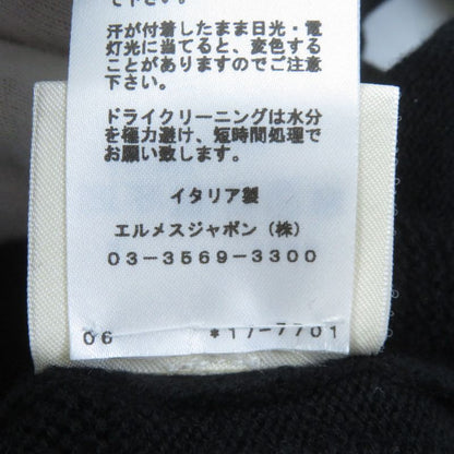 Hermes 2021 H Pattern Crewneck Long Sleeve Knit/sweater Black 42 Made In Italy