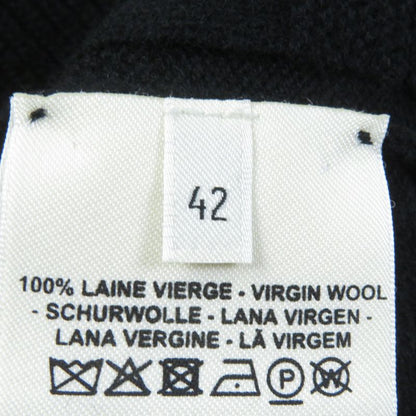 Hermes 2021 H Pattern Crewneck Long Sleeve Knit/sweater Black 42 Made In Italy