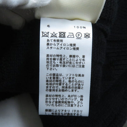 Hermes 2021 H Pattern Crewneck Long Sleeve Knit/sweater Black 42 Made In Italy