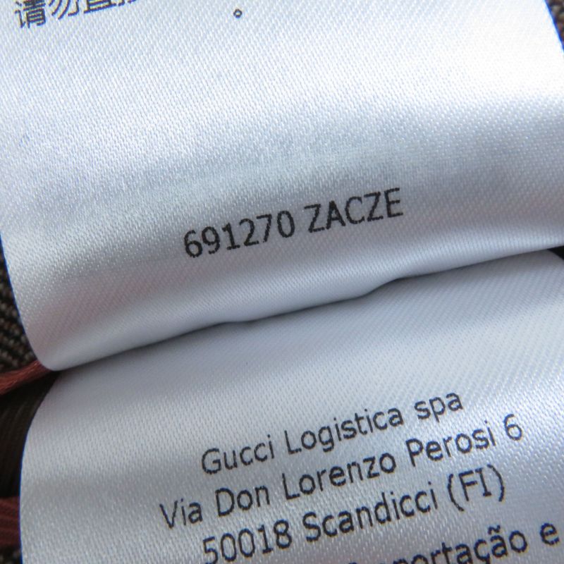 Gucci 2022 691270 Wool Striped Tailored Jacket Brown 42 Genuine