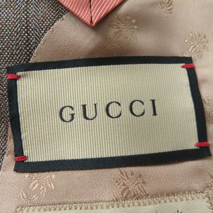 Gucci 2022 691270 Wool Striped Tailored Jacket Brown 42 Genuine