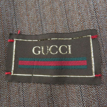 Gucci 2022 691270 Wool Striped Tailored Jacket Brown 42 Genuine