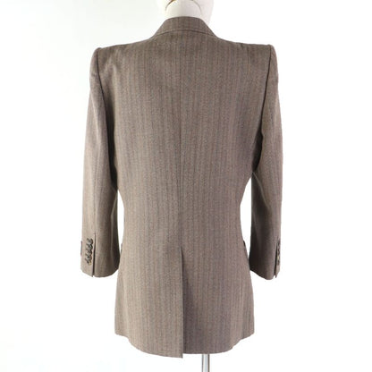 Gucci 2022 691270 Wool Striped Tailored Jacket Brown 42 Genuine