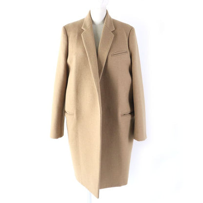 Celine 28h28 Camel Phoebe Period 100% Silk Lining Crombie Chester Coat Beige