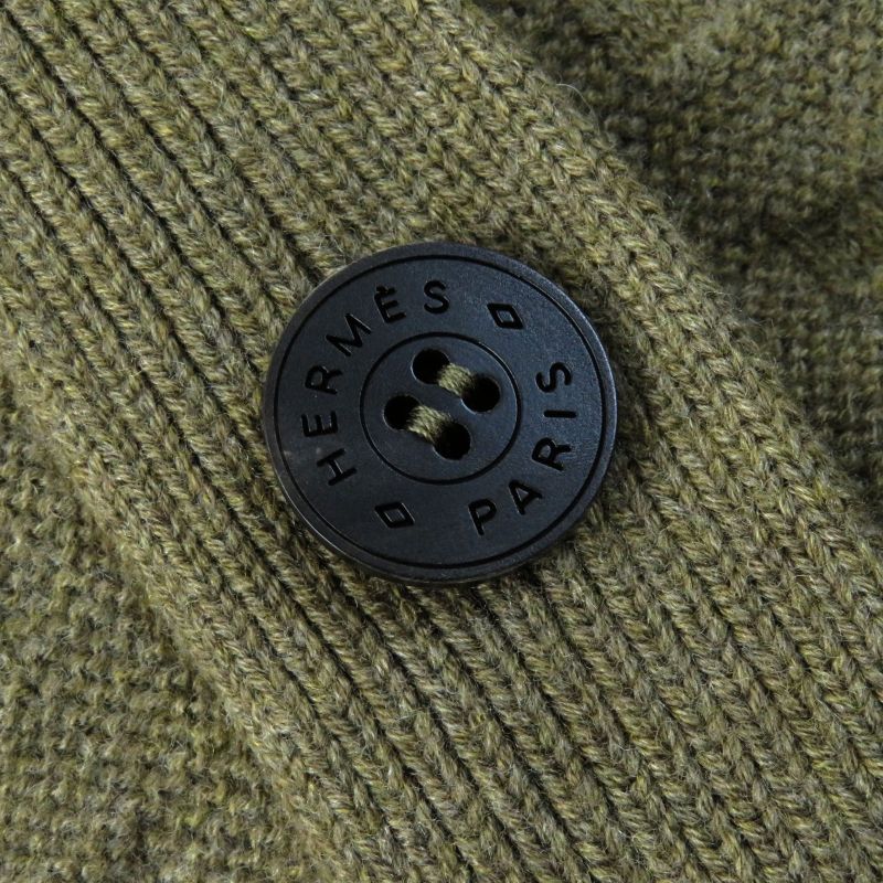 Hermes 2022 2h2705da 100% Wool H Pattern Serie Buttons Voyage Oversized