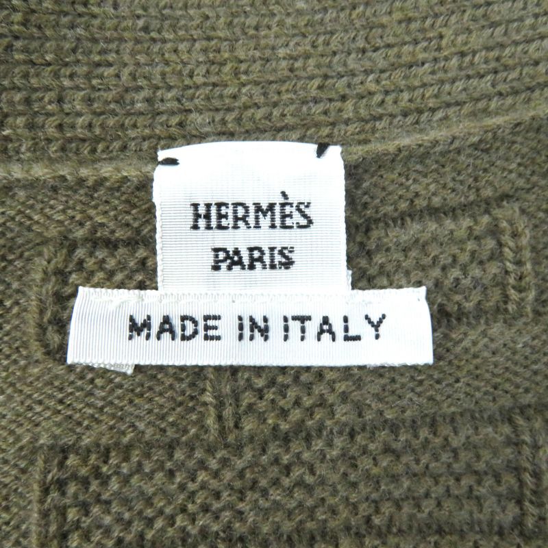 Hermes 2022 2h2705da 100% Wool H Pattern Serie Buttons Voyage Oversized