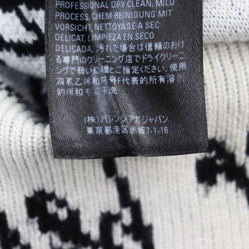 Balenciaga 20AW 625984 T3184 Allover Logo Oversized Scribble Crewneck Jacquard