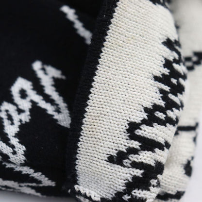 Balenciaga 20AW 625984 T3184 Allover Logo Oversized Scribble Crewneck Jacquard