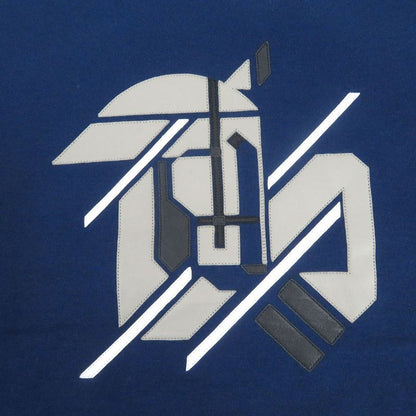 Hermes 23SS Chevaux En Symmetry 100% Cotton Horse Lamb Leather Patch Sweatshirt