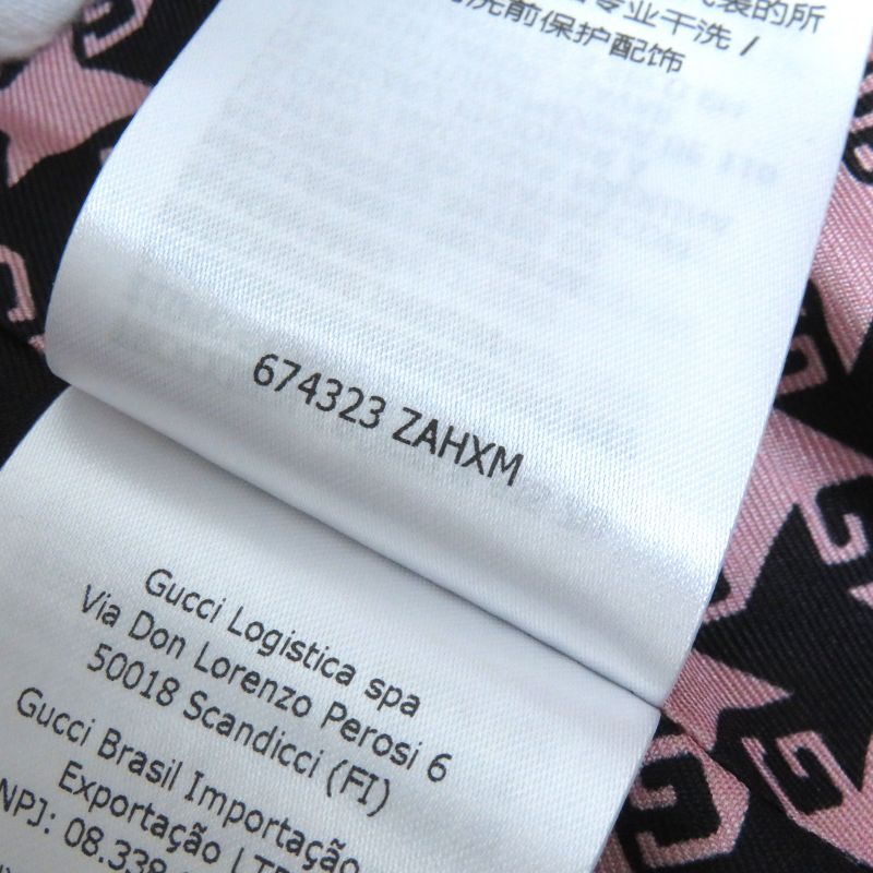 Gucci 674323 Wool GG Buttons Staggered Pattern 100% Silk Lining Nine-part