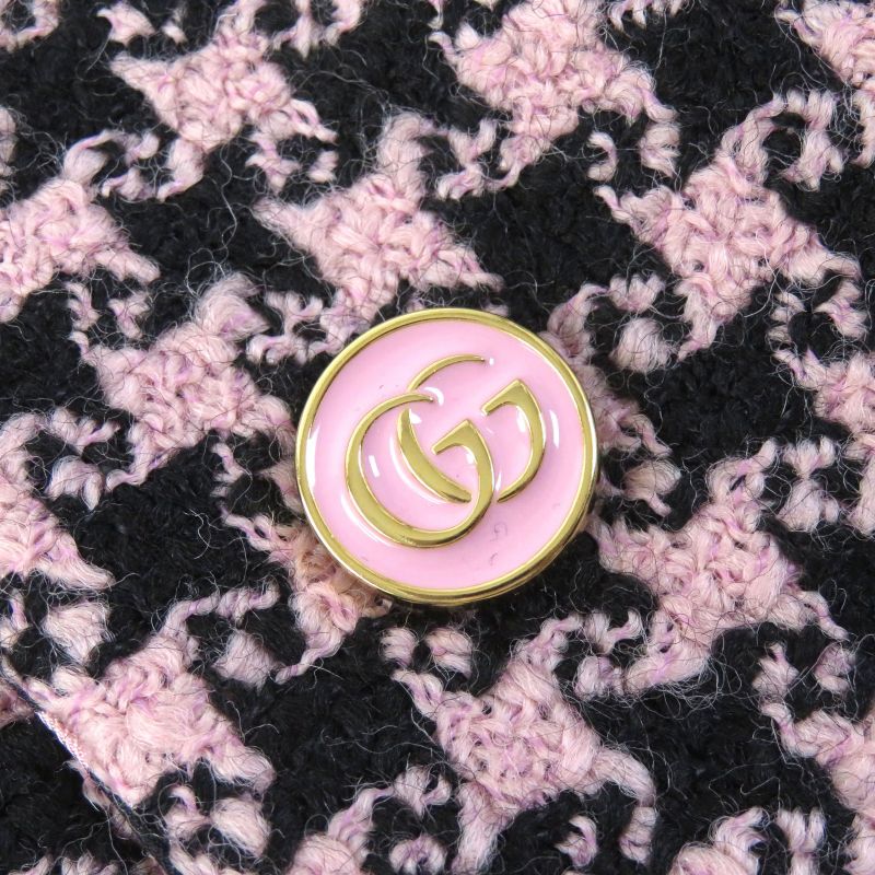 Gucci 674323 Wool GG Buttons Staggered Pattern 100% Silk Lining Nine-part