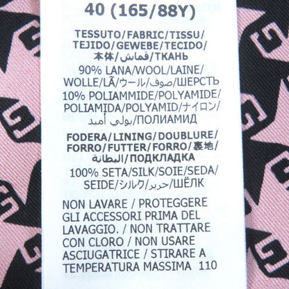 Gucci 674323 Wool GG Buttons Staggered Pattern 100% Silk Lining Nine-part