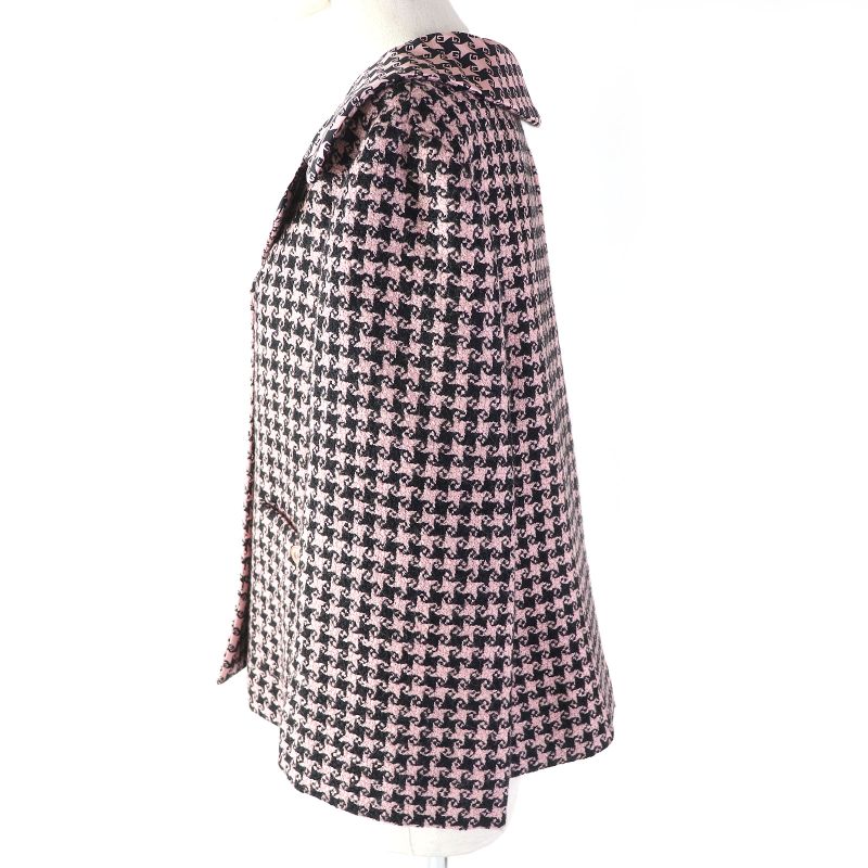 Gucci 674323 Wool GG Buttons Staggered Pattern 100% Silk Lining Nine-part