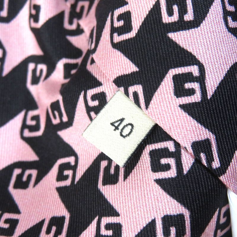 Gucci 674323 Wool GG Buttons Staggered Pattern 100% Silk Lining Nine-part