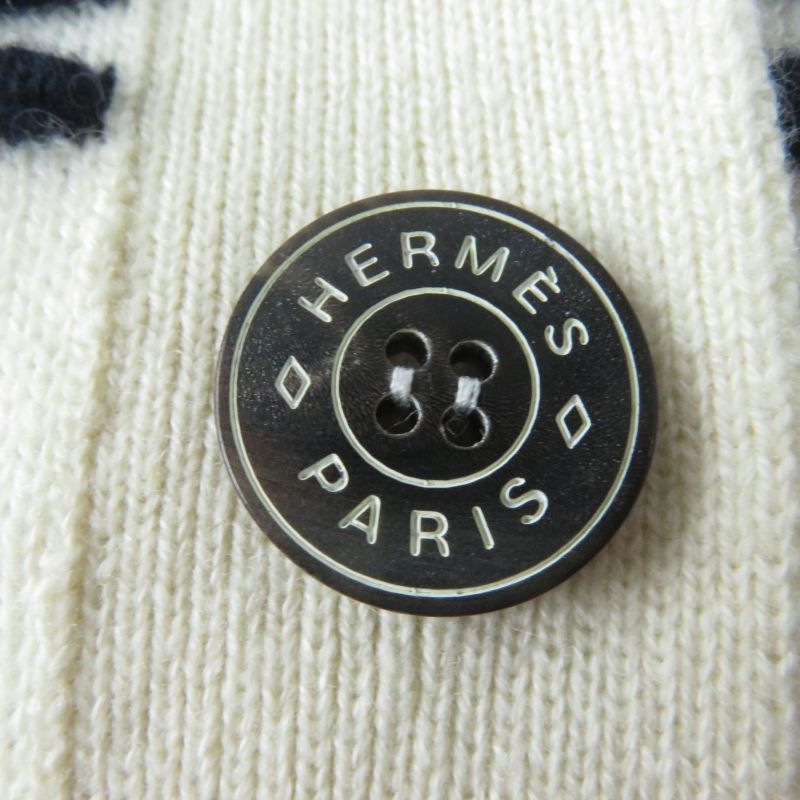 Hermes 2023 3e2102d2 Cashmere Cotton Chaine D'ancre Pattern With Serie Buttons