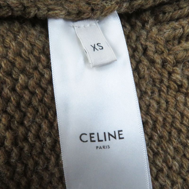 Celine 22AW 2adj7823v Triomphe Fair Isle Jacquard Cropped Crewneck Sweater