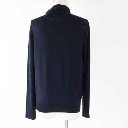 CHANEL 19B P62251 Turtleneck Long Sleeve Knit With Pocket And Coco Mark