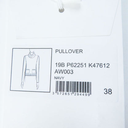 CHANEL 19B P62251 Turtleneck Long Sleeve Knit With Pocket And Coco Mark