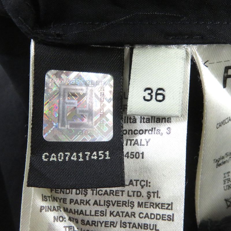 Fendi 2020 Fs7821 Cotton Docking With Stole Cut And Sleeve Shirt Blouse