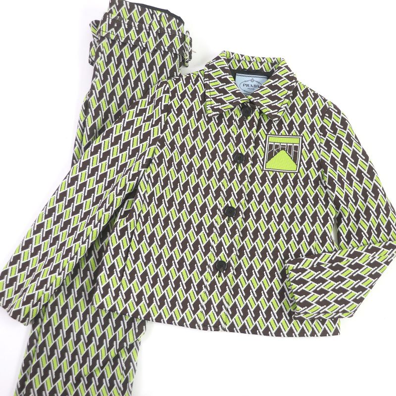 Prada 19SS P567gi/p282bh Resort Collection All-pattern Jacket And Pants Setup