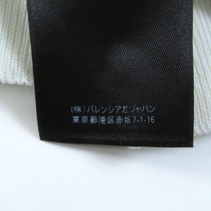 Balenciaga '21 683308 Dot Pattern Crewneck Long Sleeve Knit White Black S Made