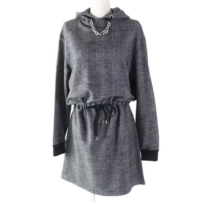 Louis Vuitton 23AW 1ac3mf Prince Of Wales Hoodie Dress Wool Cotton Glen