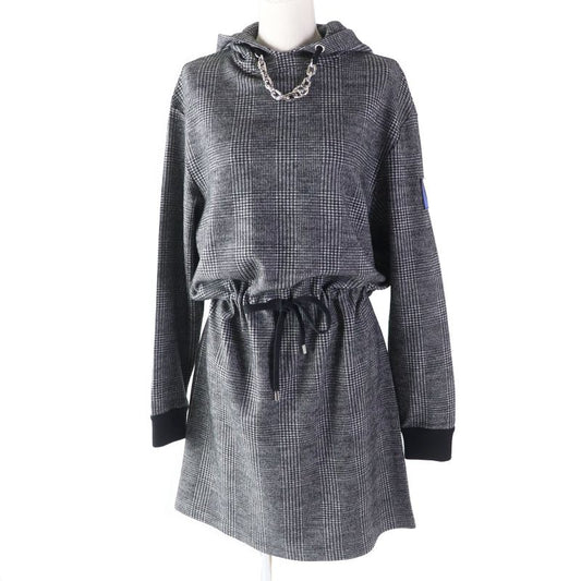 Louis Vuitton 23AW 1ac3mf Prince Of Wales Hoodie Dress Wool Cotton Glen
