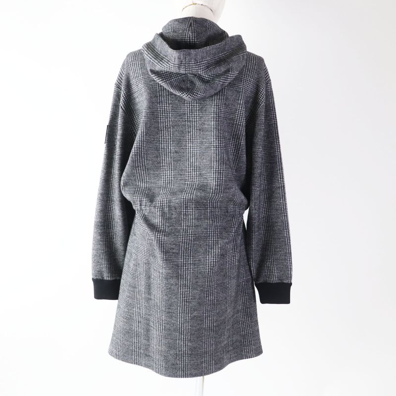 Louis Vuitton 23AW 1ac3mf Prince Of Wales Hoodie Dress Wool Cotton Glen