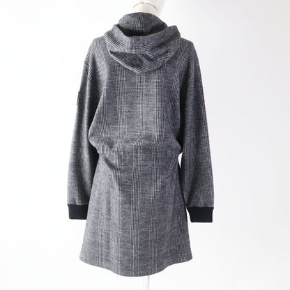 Louis Vuitton 23AW 1ac3mf Prince Of Wales Hoodie Dress Wool Cotton Glen