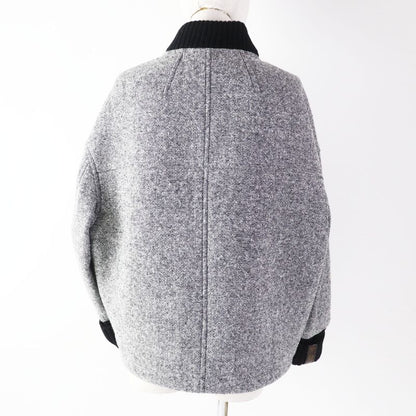 Louis Vuitton 23AW 1acivz Tweed Varsity Jacket/blouson Black White 36 Made In