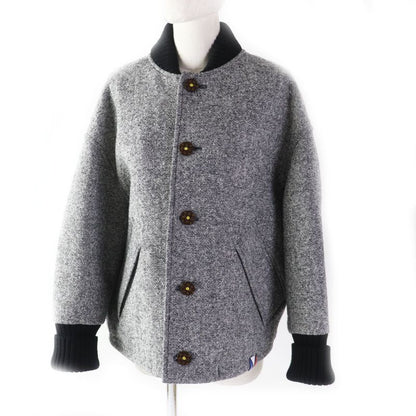 Louis Vuitton 23AW 1acivz Tweed Varsity Jacket/blouson Black White 36 Made In