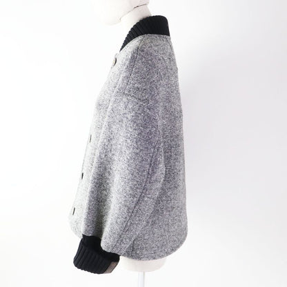 Louis Vuitton 23AW 1acivz Tweed Varsity Jacket/blouson Black White 36 Made In