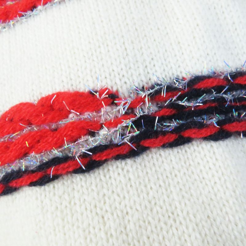 CHANEL P64296 Cashmere Coco Mark Button Striped Knitted Jacket Multi 36 UK