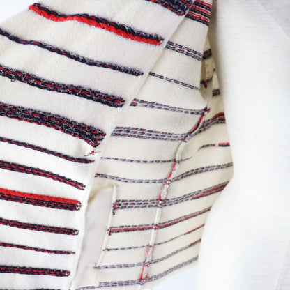 CHANEL P64296 Cashmere Coco Mark Button Striped Knitted Jacket Multi 36 UK