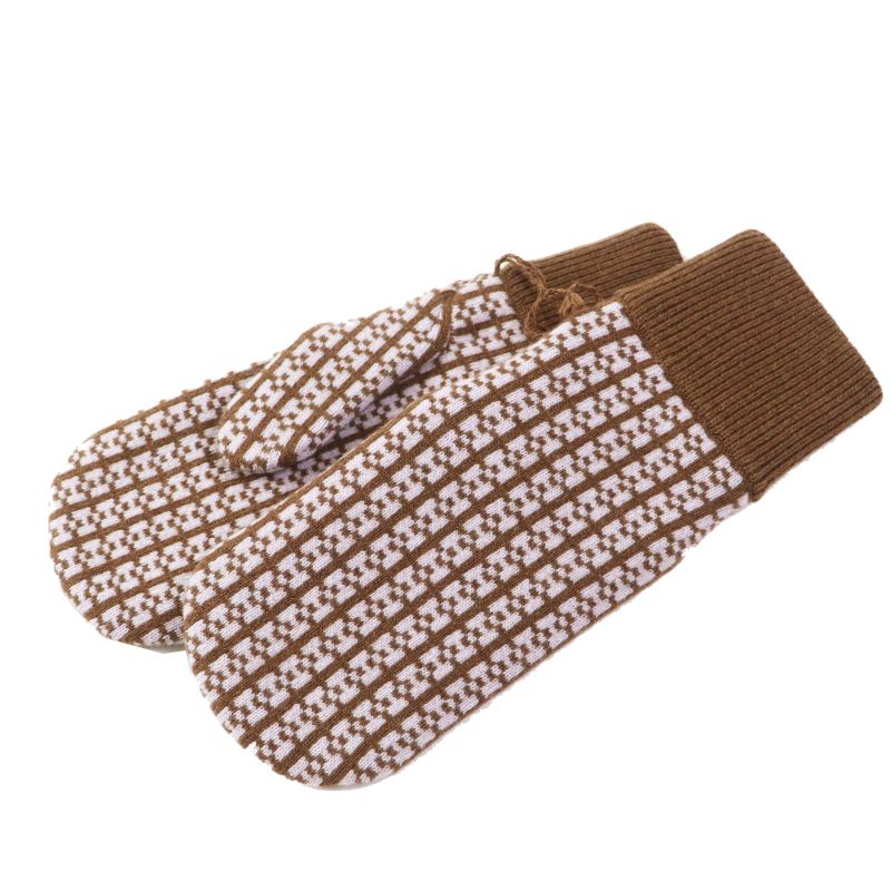 Hermes HOPE 100% Cashmere Mittens/gloves Current Model With H Logo All Over