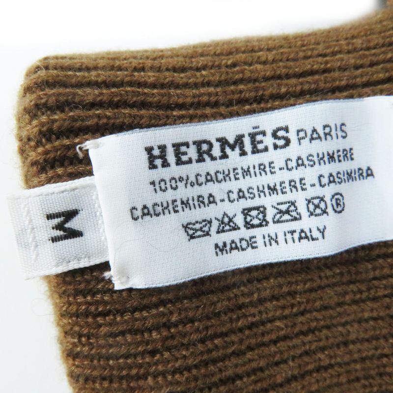 Hermes HOPE 100% Cashmere Mittens/gloves Current Model With H Logo All Over
