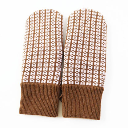 Hermes HOPE 100% Cashmere Mittens/gloves Current Model With H Logo All Over