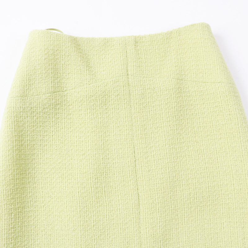 CHANEL P65340 100% Silk Lining With Coco Mark Gold Buttons Front Zip Tweed