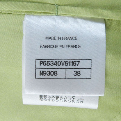 CHANEL P65340 100% Silk Lining With Coco Mark Gold Buttons Front Zip Tweed