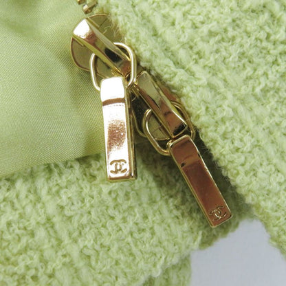 CHANEL P65340 100% Silk Lining With Coco Mark Gold Buttons Front Zip Tweed