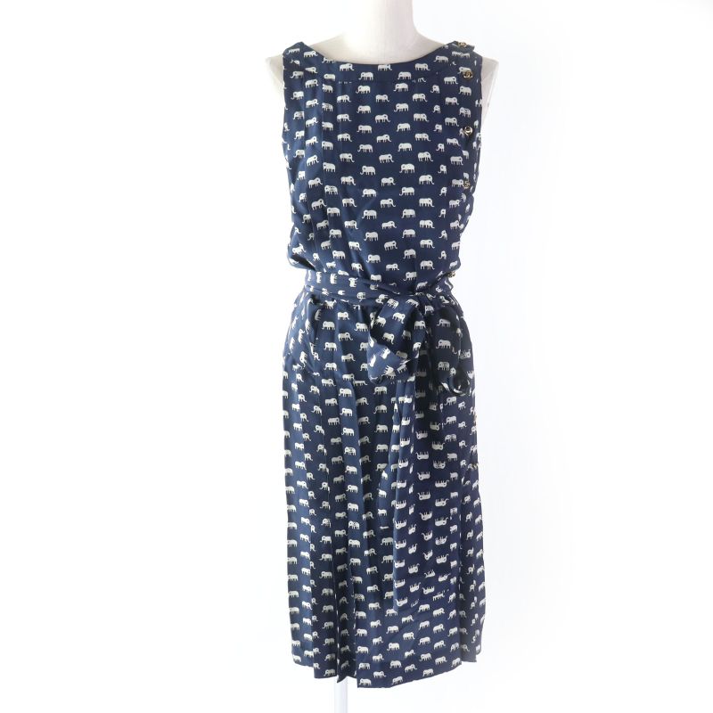 CHANEL Rare Mammoth With Coco Hardware Coco Mark Pattern Ribbon Design Sleeveles