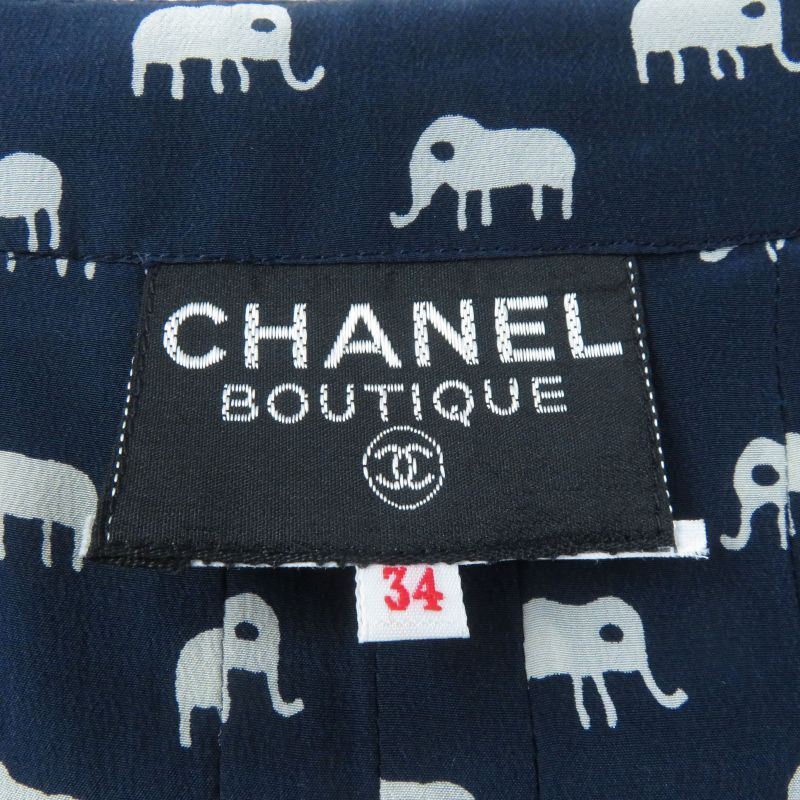 CHANEL Rare Mammoth With Coco Hardware Coco Mark Pattern Ribbon Design Sleeveles